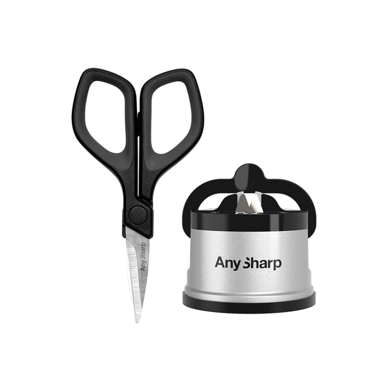 Ostrzałka AnySharp Classic Silver + mini nożyczki