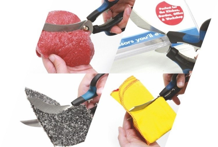 Nożyczki wielofunkcyjne Anysharp 5w1, stalowe, ergonomiczne – zdjęcie 3