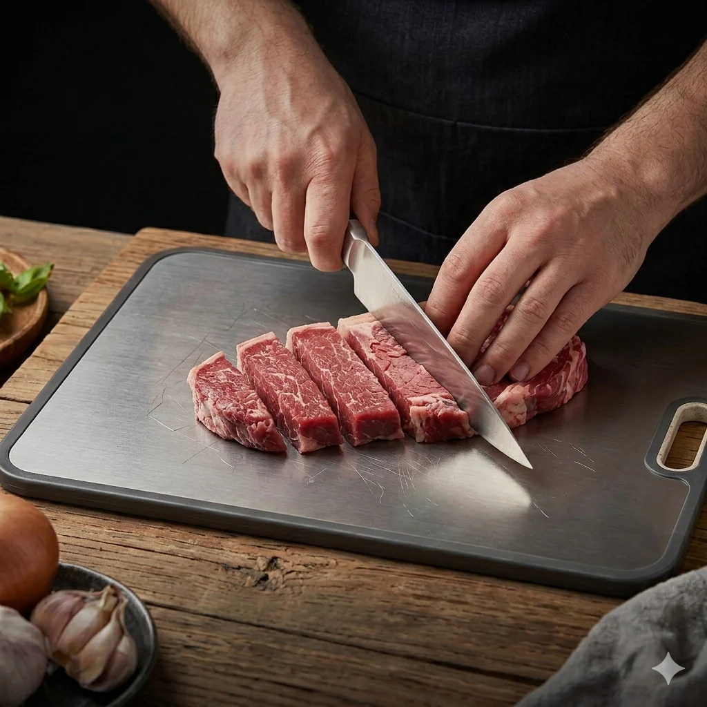 Deska AnySharp Titanium Chopping Board ASBOARD Titanium/Wheat Straw – zdjęcie 4