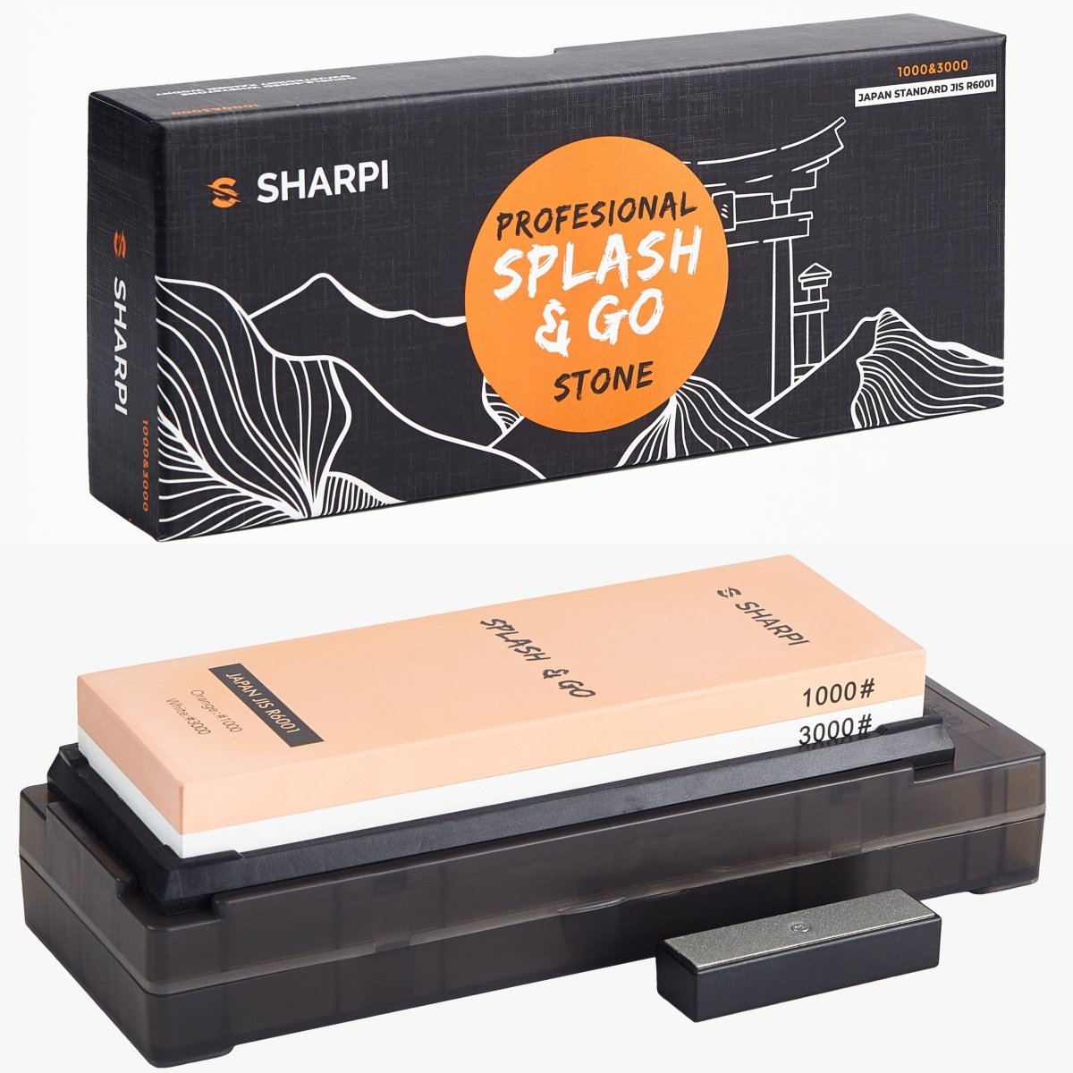 SHARPI Ostrzałka do noży - Kamień wodny Splash & Go 1000/3000