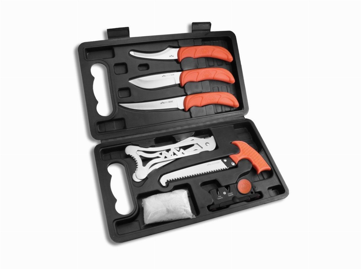 Zestaw myśliwski Outdoor Edge Pak noże piła ostrzałka rozrzutnik