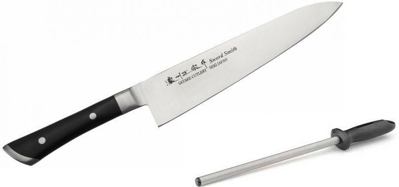 Nóż Szefa 21 cm Satake Hiroki + Ostrzałka Taidea T0825D - Wszechstronny Zestaw