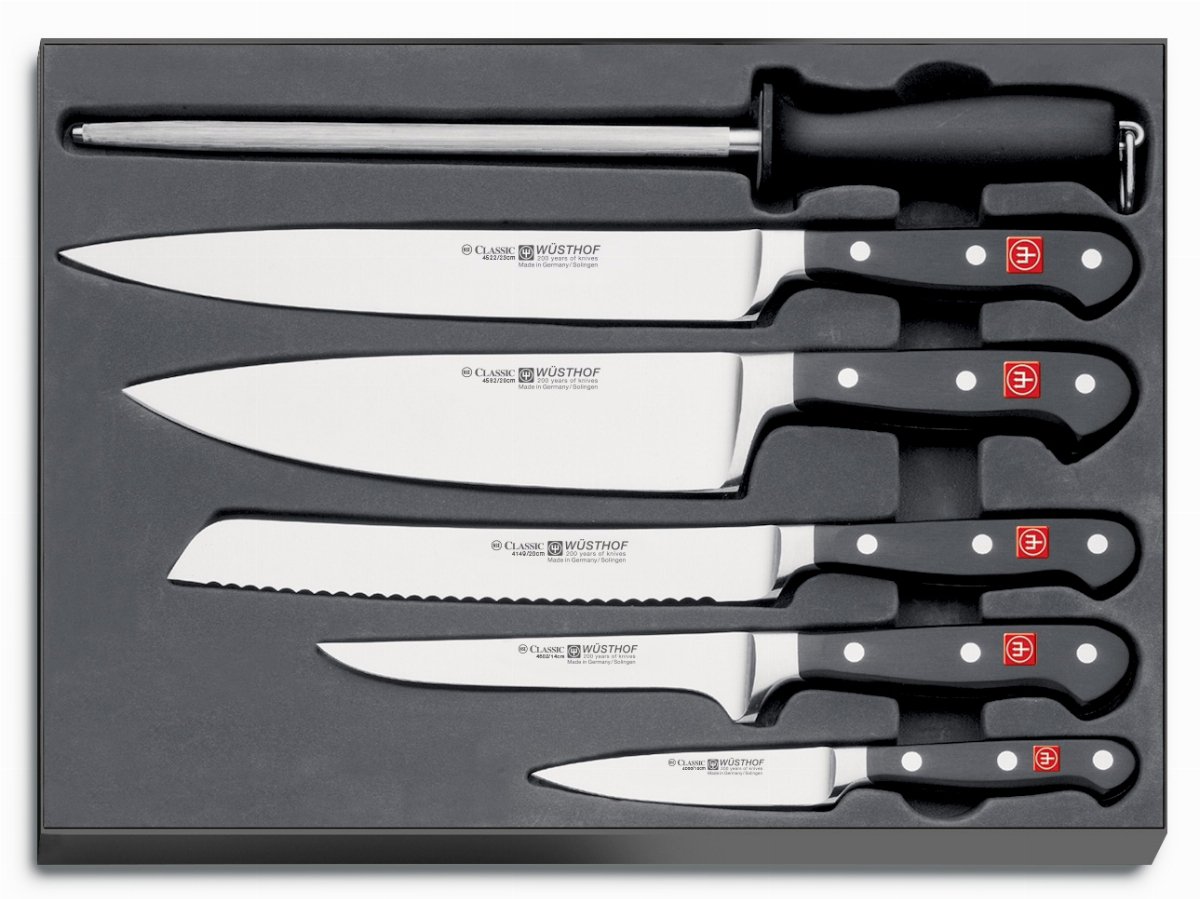 Wüsthof Classic Zestaw Noży 6el Stal X50 Stalka